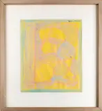 Ohne Titel by Günther Förg, Watercolor and chalk on yellow paper, offered Jul 2025