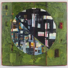 Coronation Crown by Christopher Lucas, Oil on shaped wood, offered Jul 2025