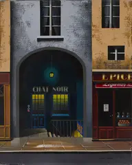 Chat Noir by Thomas Pradzynski, Acrylic, offered Jul 2025