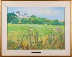 Valencay Loire Valee by Helene B. Burnouf Proteau, 1989, Oil on canvas, offered Jul 2025