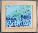 In the Park by Mohammad Omer Khalil, Aquatint etching, offered Jul 2025