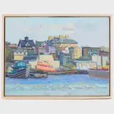 Red-Orange Boat by Reed Kay, 1990, Oil on canvas, offered Jul 2025