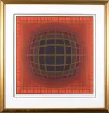 Dome B (Red) by Victor Vasarely, Serigraph, offered Jul 2025