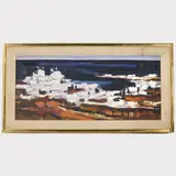 View of Mykonos, Greece by Alfred C. Chadbourn, Oil on canvas, offered Jul 2025