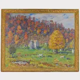Connecticut, Autumn by Elizabeth Curtis, Oil on canvas, offered Jul 2025