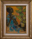 Janet by Milton Derr, Pastel, gouache and pencil on paper, offered Jul 2025