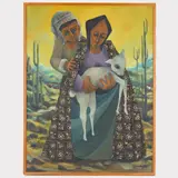 Pastora on Niño Yoveja (Bolivia) by Diego Morales Barrera, 1974, Oil canvas. Monogrammed, offered Jul 2025