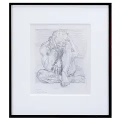Nudo #3, Study for an etching by Paul Cadmus, Graphite and conte stick on paper, offered May 2025