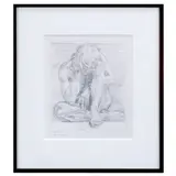 Nudo #3, Study for an etching by Paul Cadmus, Graphite and conte stick on paper, offered May 2025