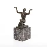 Kneeling Adonis by Miguel Fenando López 'Milo', Bronze on a black marble base, offered May 2025