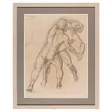 Study for 'La Bataille.' by Simon Mondzain, 1920, Charcoal on paper, offered May 2025