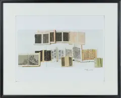 Offset. 2015. Signed and dated at the bottom right by Chen Danqing, oil painting, part of a series of still-life paintings playing off the artist's, offered Feb 2025
