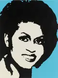Michele O by Mickalene Thomas, 2008, Serigraph, offered Feb 2025