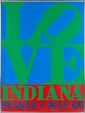 Poster for the 1966 Stable Gallery solo exhibition featuring the iconic "LOVE" design by Robert Indiana by Robert Indiana, Serigraph, offered Feb 2025
