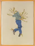 Where the Beginning Is, There is an End by Alex Dodge, 2005, Serigraph on tan paper, offered Feb 2025