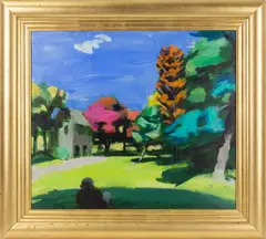 Figure in a Clearing by Richard McElroy, Oil on canvas, offered Feb 2025