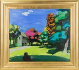 Figure in a Clearing by Richard McElroy, Oil on canvas, offered Feb 2025