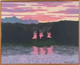 Sunset on the Hudson by Bill Sullivan, 2005, Oil on canvas, offered Feb 2025