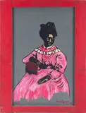African American Women in Historical Dress by Molly Bee Collins, Acrylic on panel in artist-made, offered Feb 2025