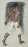 Male Walking by R. C. Gorman, 1968, Pastel on paper, offered Dec 2024