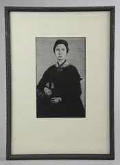 Emily Dickinson by Barry Moses, wood engraving, sold Feb 2019