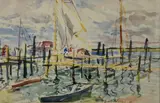 PA artist by Herbert Pullinger, watercolor, sold Feb 2019