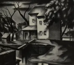 Lock House #64 by G. Ralph Smith, lithograph, sold Feb 2019