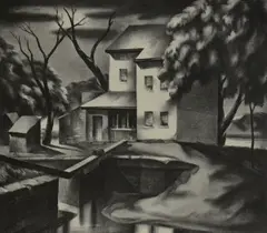 Lock House #64 by G. Ralph Smith, lithograph, sold Feb 2019