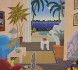 Boca Raton by Thomas McKnight, lithograph, sold Feb 2019