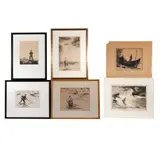 each signed and titled; GEORGE ELMER BROWNE by Including four by Churchill Ettinger, etching with drypoint, sold Jul 2023