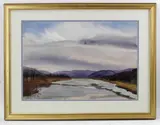 river scene by Isabelle Reynolds, watercolor, sold Sep 2022