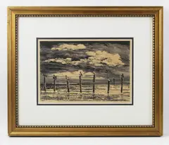 Key West Beach by Adolf Dehn, lithograph, sold Sep 2022