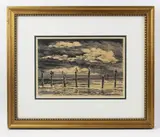 Key West Beach by Adolf Dehn, lithograph, sold Sep 2022