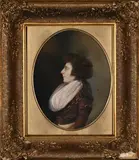 Portrait of a Lady Wearing Riding Habit by George Dance the Younger, pastel on paper, sold Mar 2021