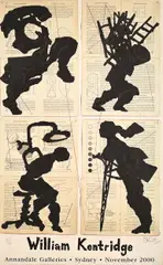 Annandale Galleries Exhibition Poster by William Kentridge, 2000, giclée on archival paper, sold Mar 2021