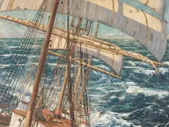 Rolling her easting down by Claude Muncaster, 1932, Oil on canvas, sold Aug 2026