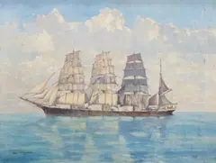 Atlantic swell by Claude Muncaster, 1947, oil, sold Aug 2026