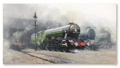 Flying scotsman by David Shepherd, Oil on canvas, sold Aug 2026