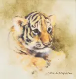 A tiger cub by David Shepherd, Oil on canvas, sold Aug 2026