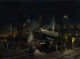 Epitaph for steam by Terence Cuneo, Oil on canvas, sold Aug 2026