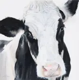 Cow by Vicky Palmer, Oil on canvas, sold Aug 2026