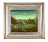 Gathering the flowers by Martin Kopricanec, 1975, oil, sold Aug 2026