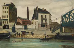 Canal d'aubervilliers by Alphonse Quizet, Oil on panel, sold Jul 2026