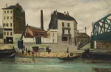 Canal d'aubervilliers by Alphonse Quizet, Oil on panel, sold Jul 2026