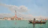The island of san giorgio, venice by Francesco Bruneri, Oil on canvas, sold Jul 2026