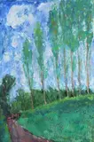 Poplars in waveney valley, suffolk by Adrian Ryan, Oil on canvas-board, sold Jul 2026