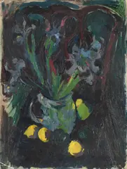 Still life with irises and lemons by Adrian Ryan, Oil on canvas, sold Jul 2026
