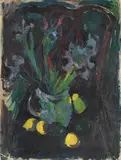 Still life with irises and lemons by Adrian Ryan, Oil on canvas, sold Jul 2026