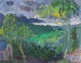 Welsh landscape, harlech castle by Adrian Ryan, Oil on canvas board, sold Jul 2026