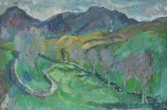Welsh landscape by Adrian Ryan, Oil on canvas board, sold Jul 2026